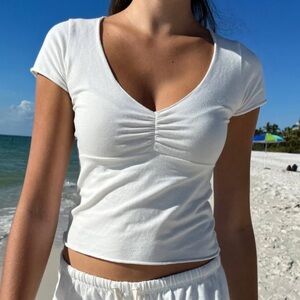 Brandy Melville white Gina top